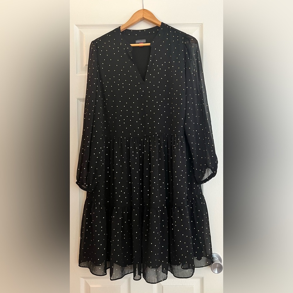 Vince Camuto Black and gold dress Size 1X